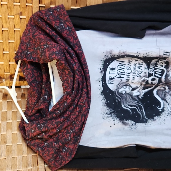 HALLOWEEN, Goth, Tim Burton, Corpes Bride, Cowl Neck Long Sleeve Shirt Sz L - Picture 6 of 12